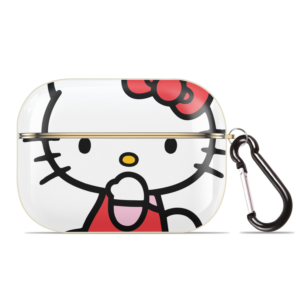 （画像用） Hello Kitty ハローキティ 【AirPods Pro用】ハードシェル保護ケース｜耐衝撃・防指紋・カラビナ付き商品仕様