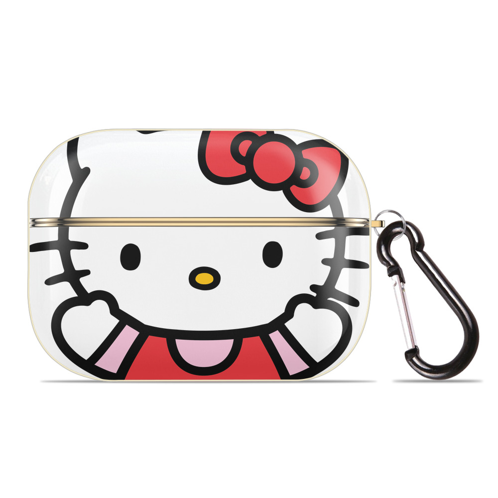 （画像用） Hello Kitty ハローキティ 【AirPods Pro用】ハードシェル保護ケース｜耐衝撃・防指紋・カラビナ付き商品仕様