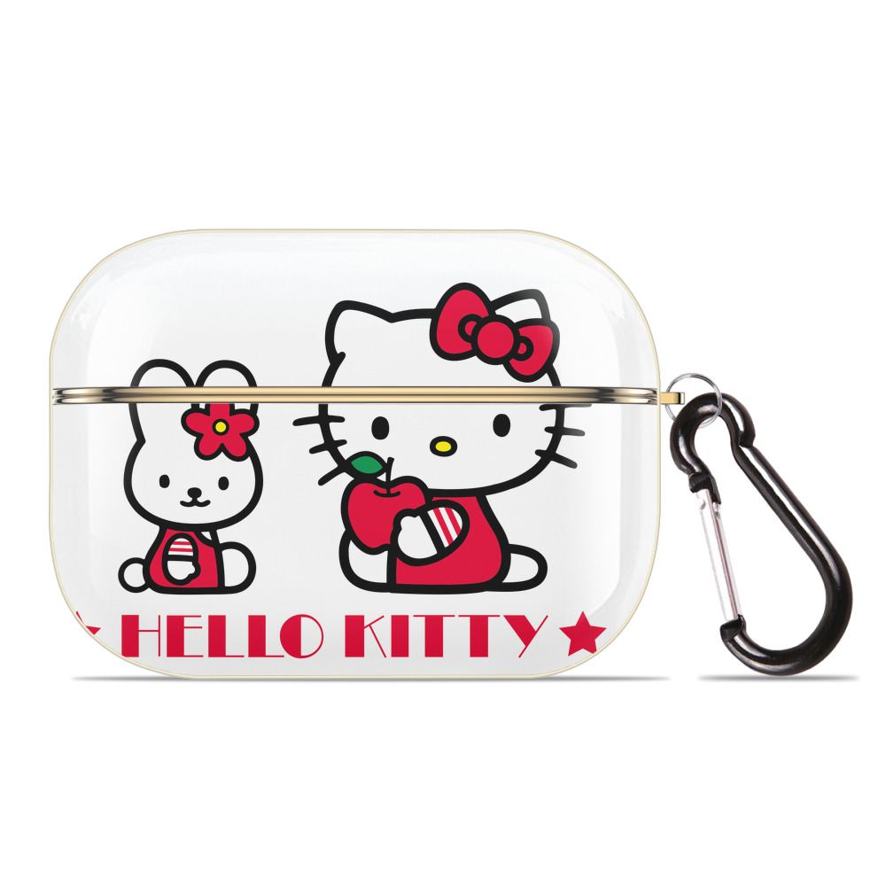 （画像用） Hello Kitty ハローキティ 【AirPods Pro用】ハードシェル保護ケース｜耐衝撃・防指紋・カラビナ付き商品仕様
