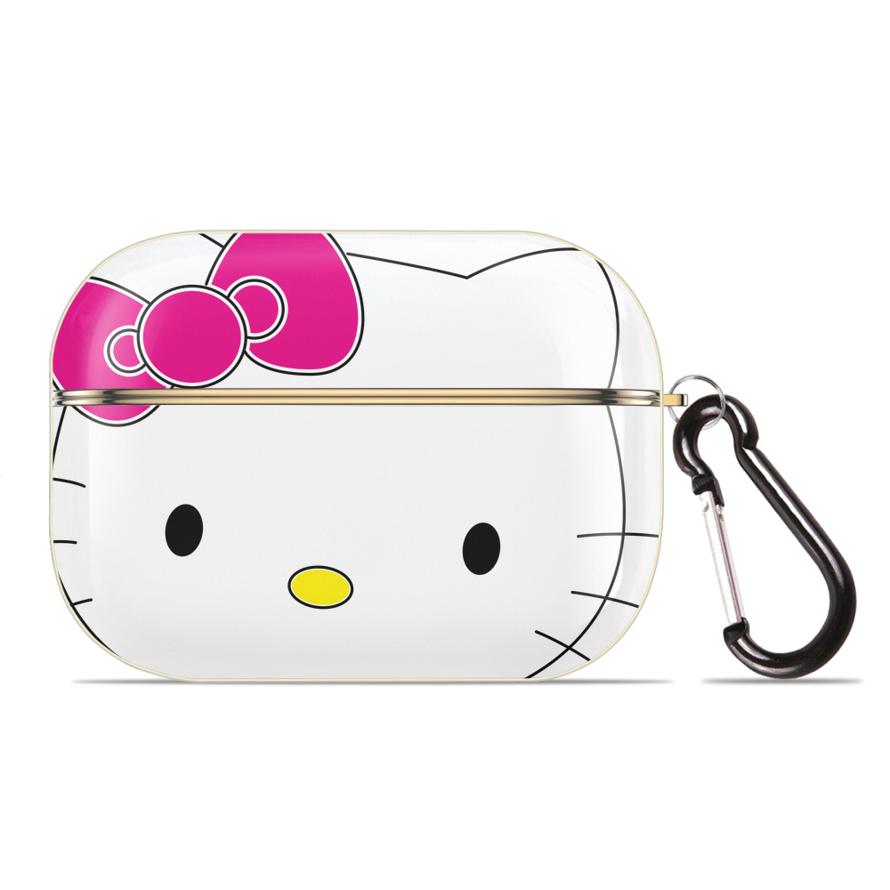 （画像用） Hello Kitty ハローキティ 【AirPods Pro用】ハードシェル保護ケース｜耐衝撃・防指紋・カラビナ付き商品仕様