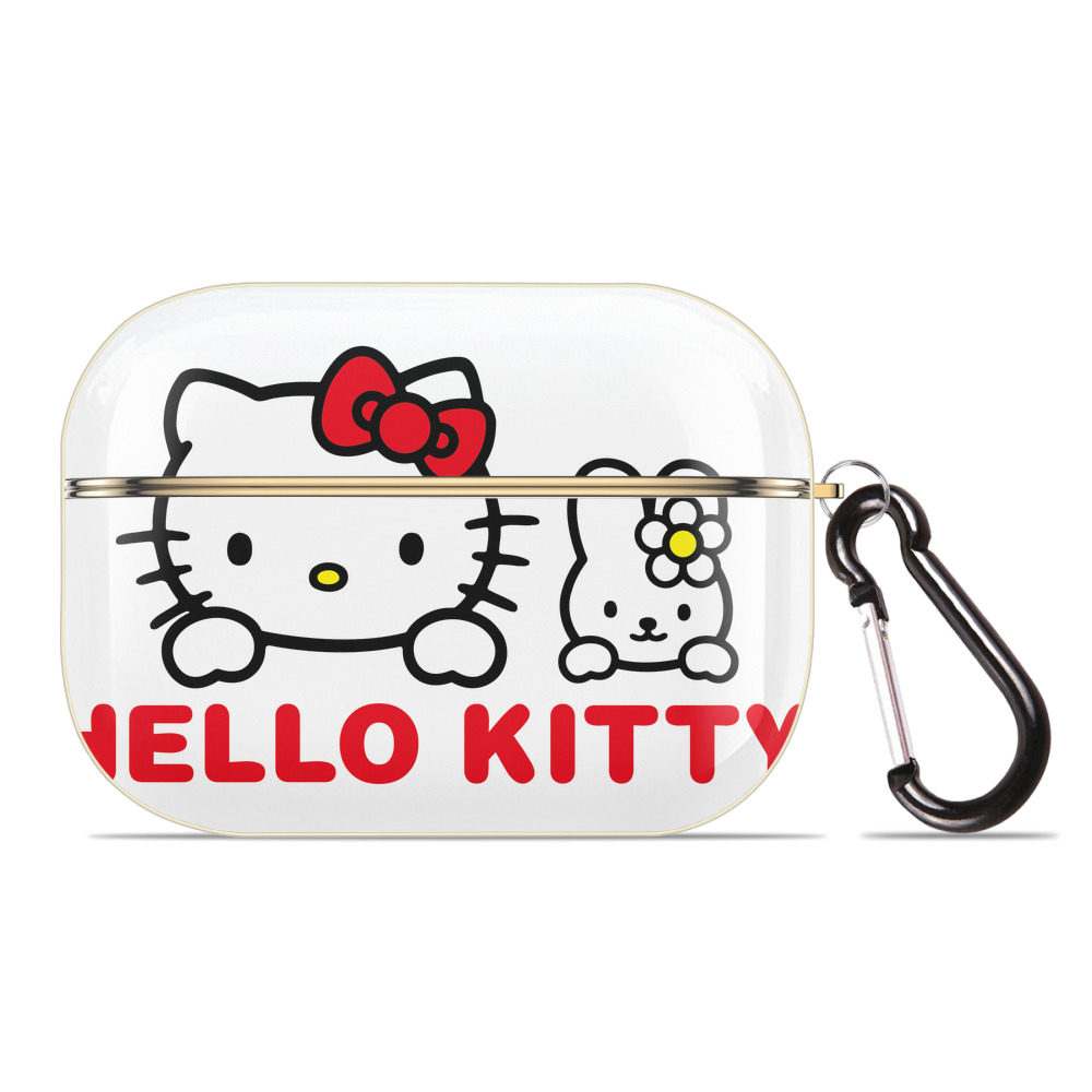 （画像用） Hello Kitty ハローキティ 【AirPods Pro用】ハードシェル保護ケース｜耐衝撃・防指紋・カラビナ付き商品仕様