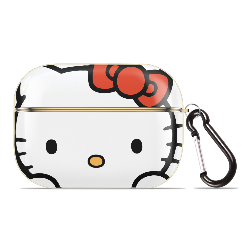 （画像用） Hello Kitty ハローキティ 【AirPods Pro用】ハードシェル保護ケース｜耐衝撃・防指紋・カラビナ付き商品仕様