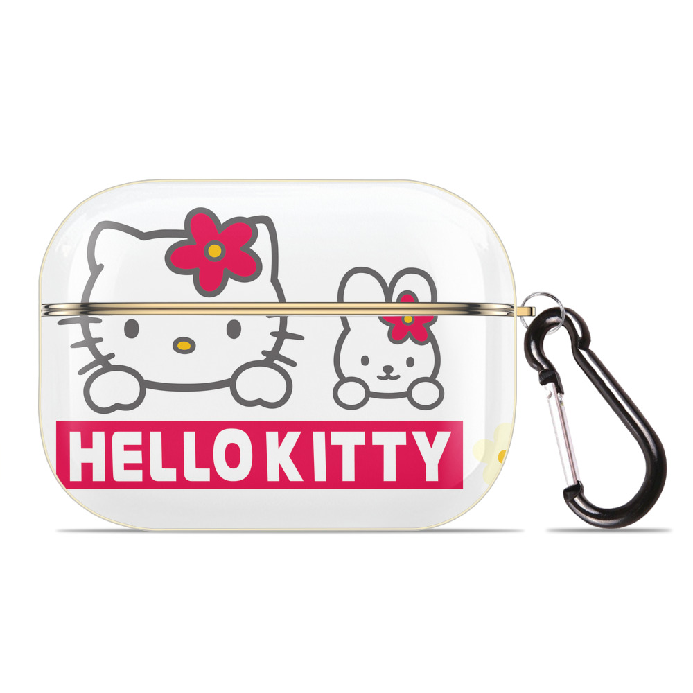（画像用） Hello Kitty ハローキティ 【AirPods Pro用】ハードシェル保護ケース｜耐衝撃・防指紋・カラビナ付き商品仕様