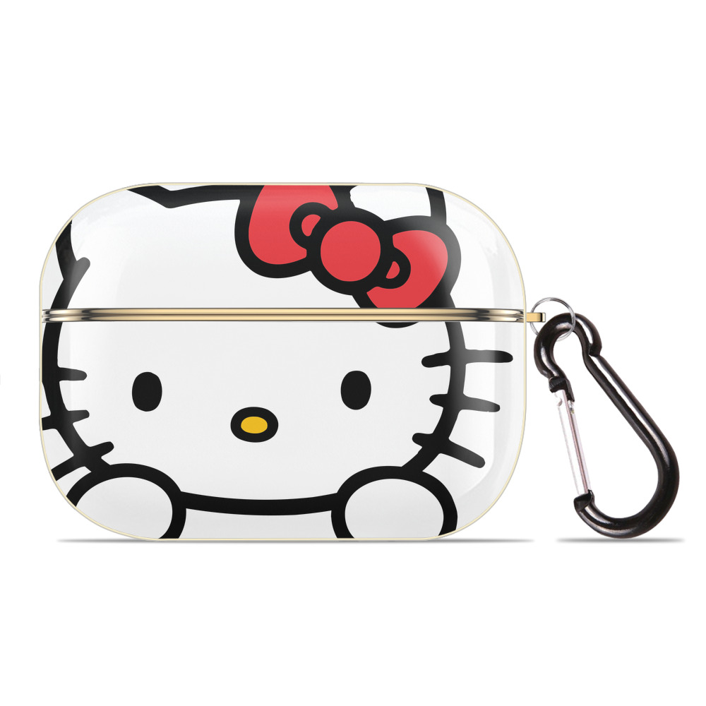 （画像用） Hello Kitty ハローキティ 【AirPods Pro用】ハードシェル保護ケース｜耐衝撃・防指紋・カラビナ付き商品仕様