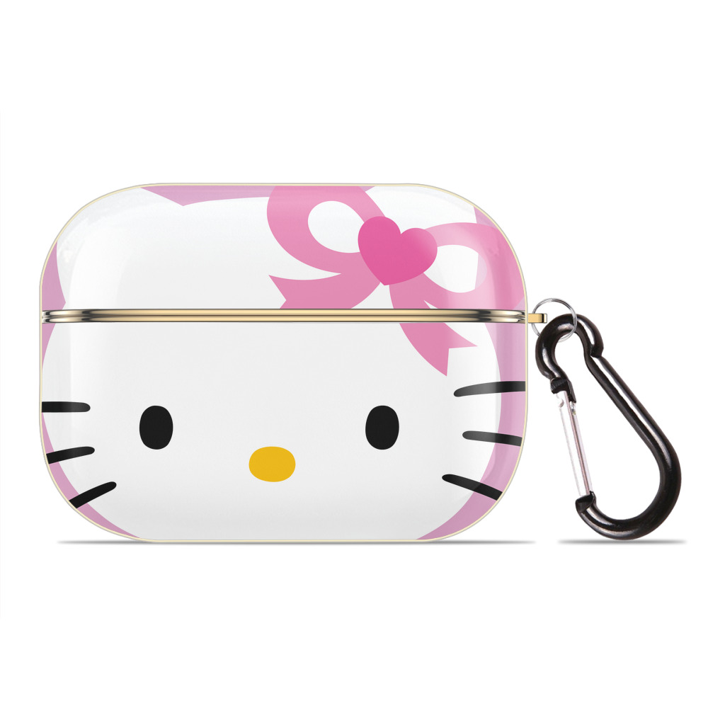（画像用） Hello Kitty ハローキティ 【AirPods Pro用】ハードシェル保護ケース｜耐衝撃・防指紋・カラビナ付き商品仕様