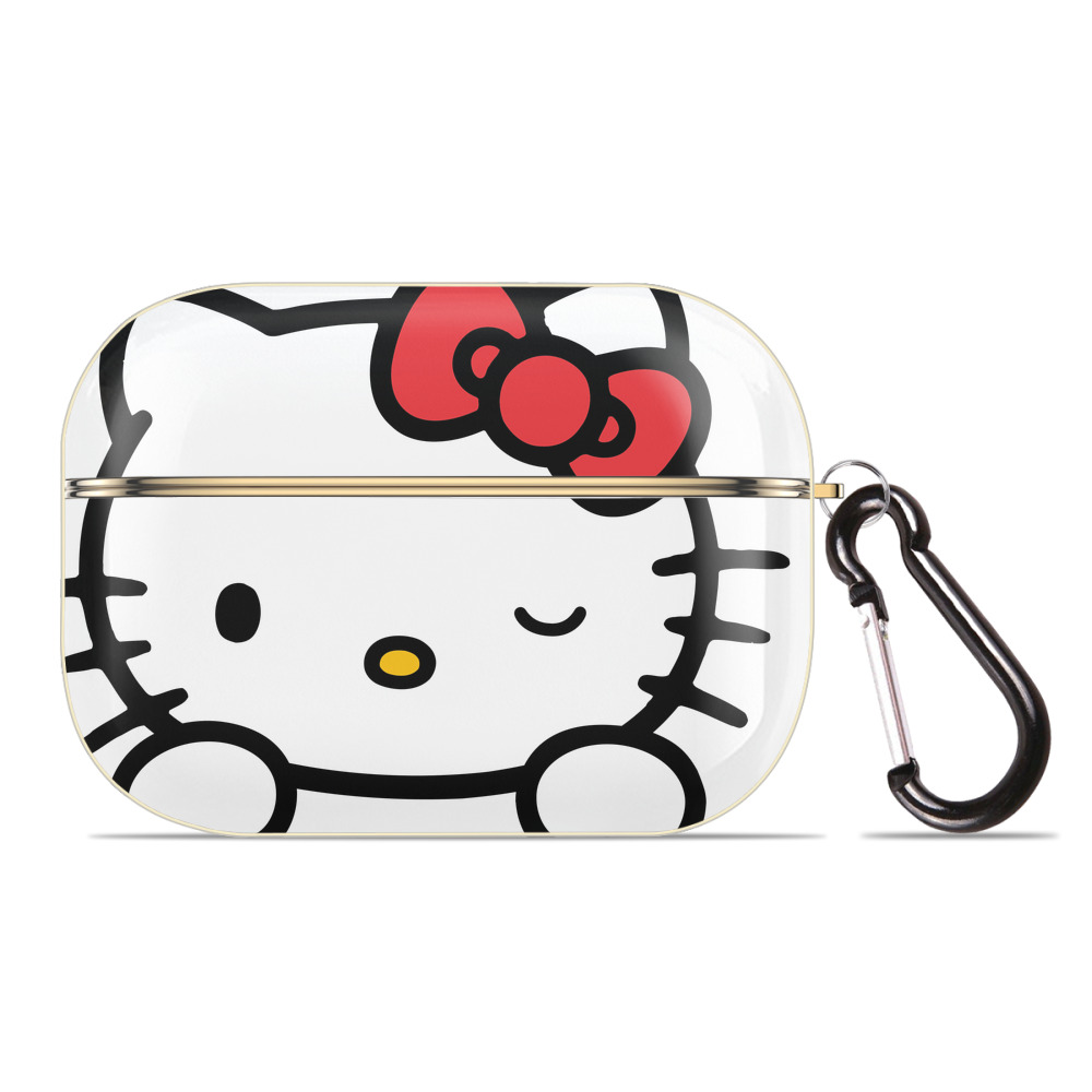 （画像用） Hello Kitty ハローキティ 【AirPods Pro用】ハードシェル保護ケース｜耐衝撃・防指紋・カラビナ付き商品仕様