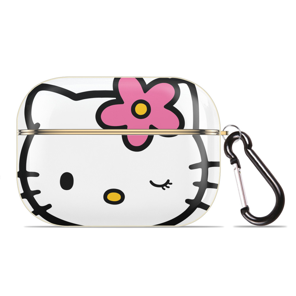 （画像用） Hello Kitty ハローキティ 【AirPods Pro用】ハードシェル保護ケース｜耐衝撃・防指紋・カラビナ付き商品仕様