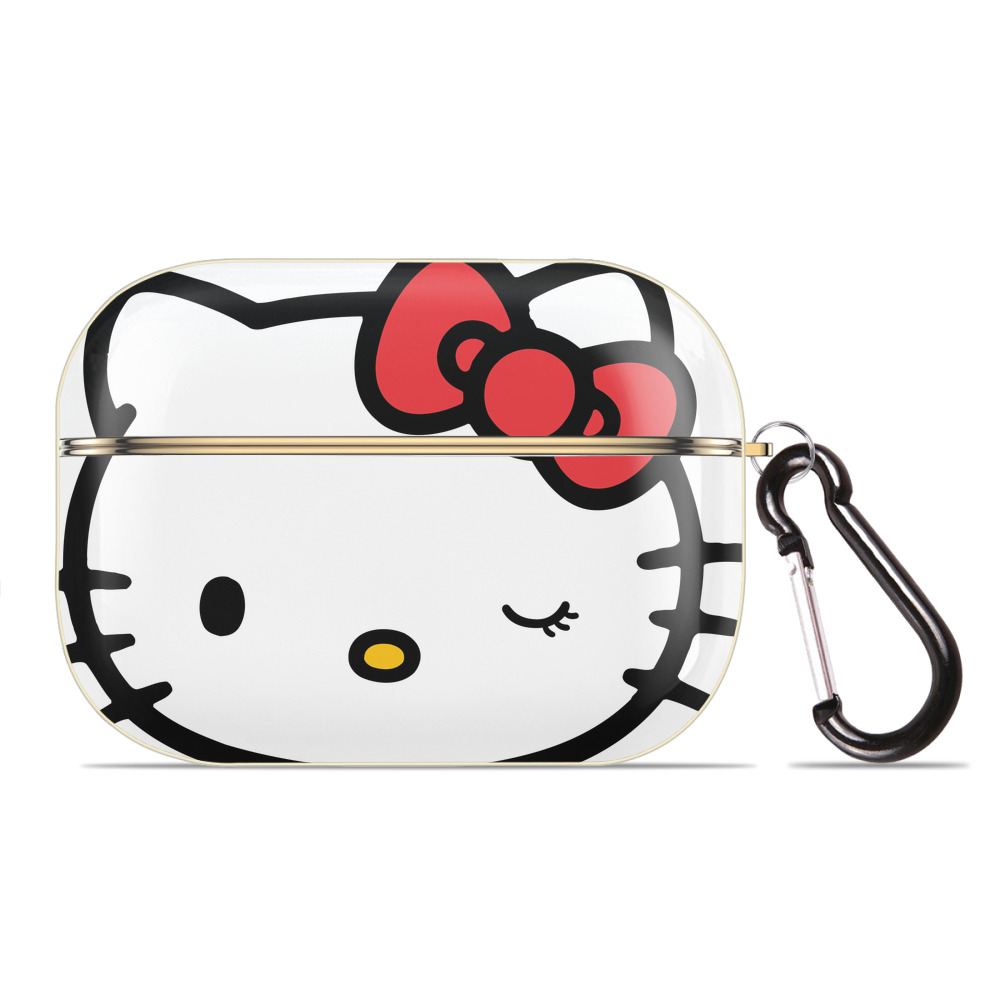 （画像用） Hello Kitty ハローキティ 【AirPods Pro用】ハードシェル保護ケース｜耐衝撃・防指紋・カラビナ付き商品仕様