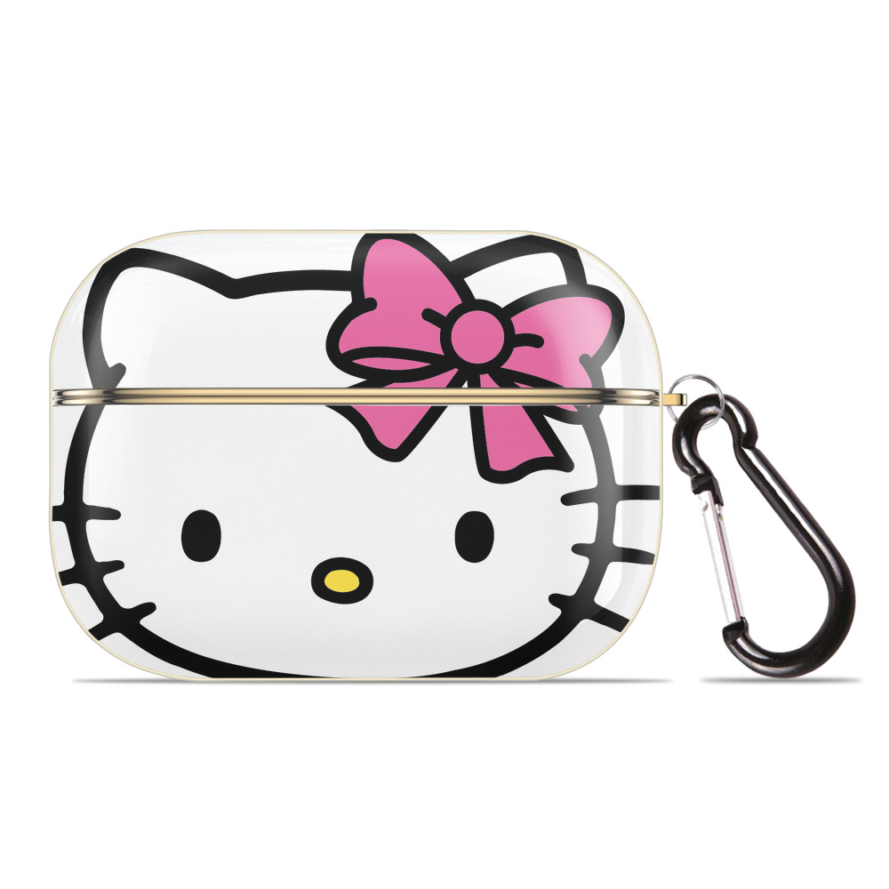（画像用） Hello Kitty ハローキティ 【AirPods Pro用】ハードシェル保護ケース｜耐衝撃・防指紋・カラビナ付き商品仕様