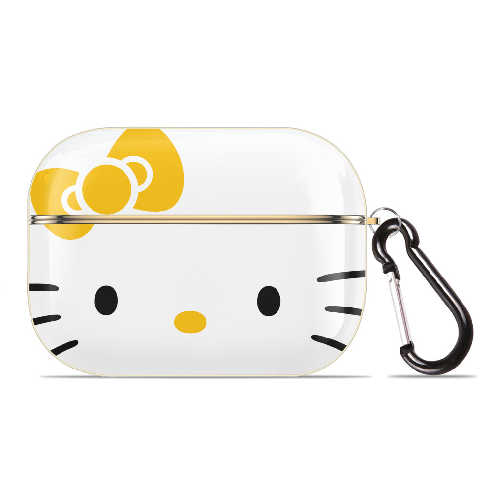 （画像用） Hello Kitty ハローキティ 【AirPods Pro用】ハードシェル保護ケース｜耐衝撃・防指紋・カラビナ付き商品仕様
