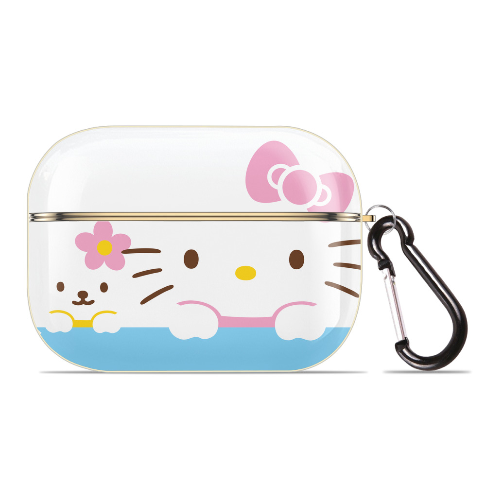 （画像用） Hello Kitty ハローキティ 【AirPods Pro用】ハードシェル保護ケース｜耐衝撃・防指紋・カラビナ付き商品仕様