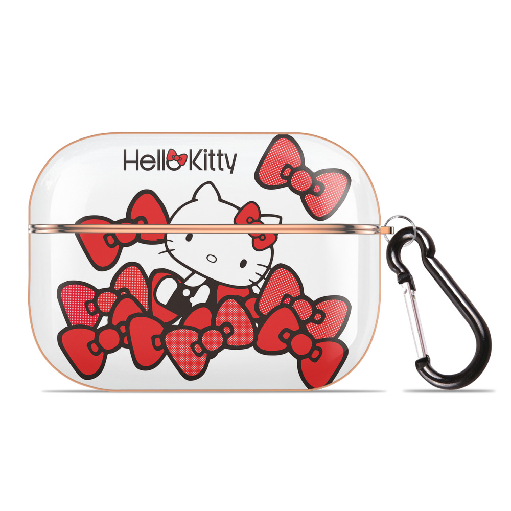 （画像用） Hello Kitty ハローキティ 【AirPods Pro用】ハードシェル保護ケース｜耐衝撃・防指紋・カラビナ付き商品仕様