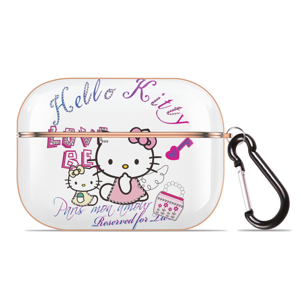 （画像用） Hello Kitty ハローキティ 【AirPods Pro用】ハードシェル保護ケース｜耐衝撃・防指紋・カラビナ付き商品仕様