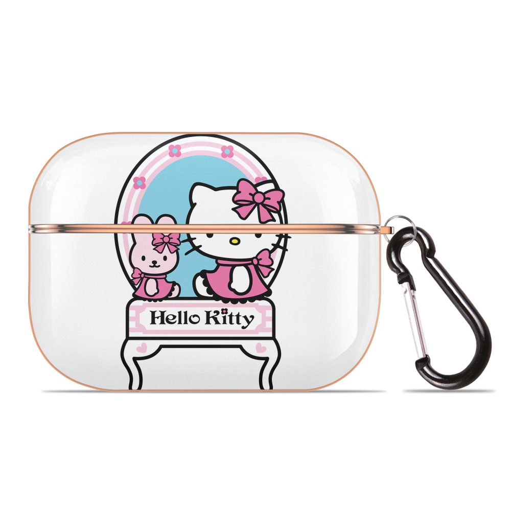 （画像用） Hello Kitty ハローキティ 【AirPods Pro用】ハードシェル保護ケース｜耐衝撃・防指紋・カラビナ付き商品仕様