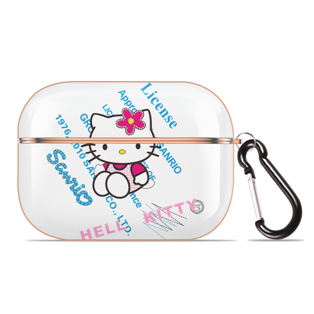 （画像用） Hello Kitty ハローキティ 【AirPods Pro用】ハードシェル保護ケース｜耐衝撃・防指紋・カラビナ付き商品仕様