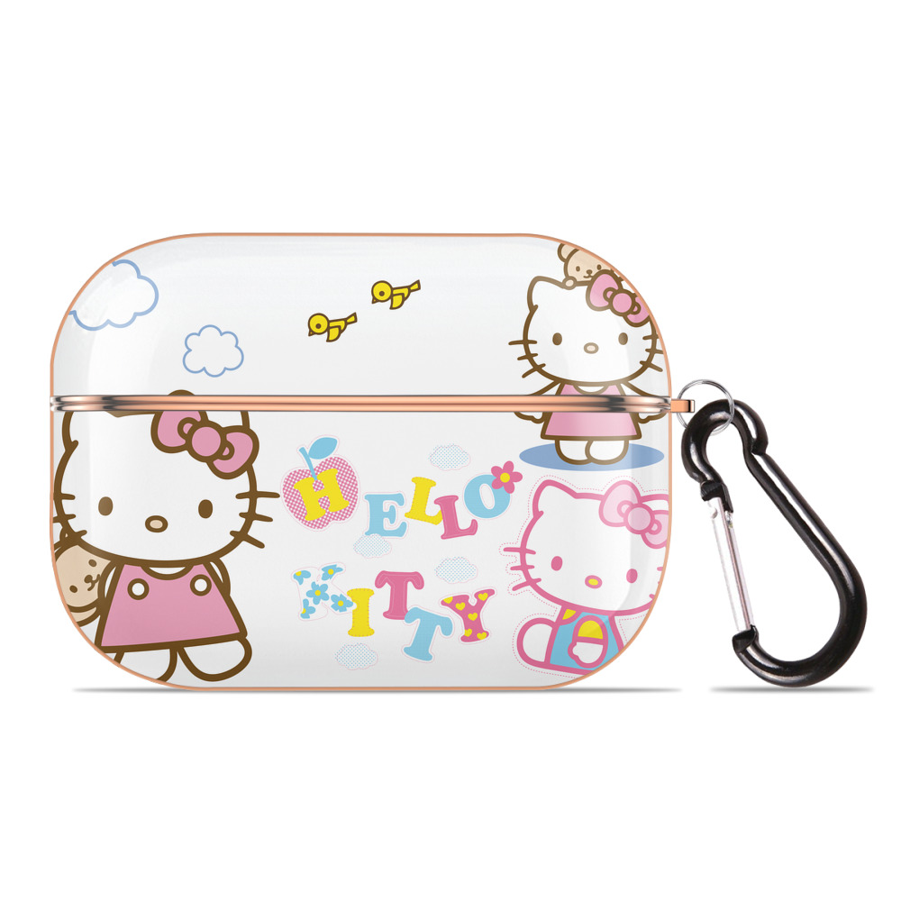 （画像用） Hello Kitty ハローキティ 【AirPods Pro用】ハードシェル保護ケース｜耐衝撃・防指紋・カラビナ付き商品仕様