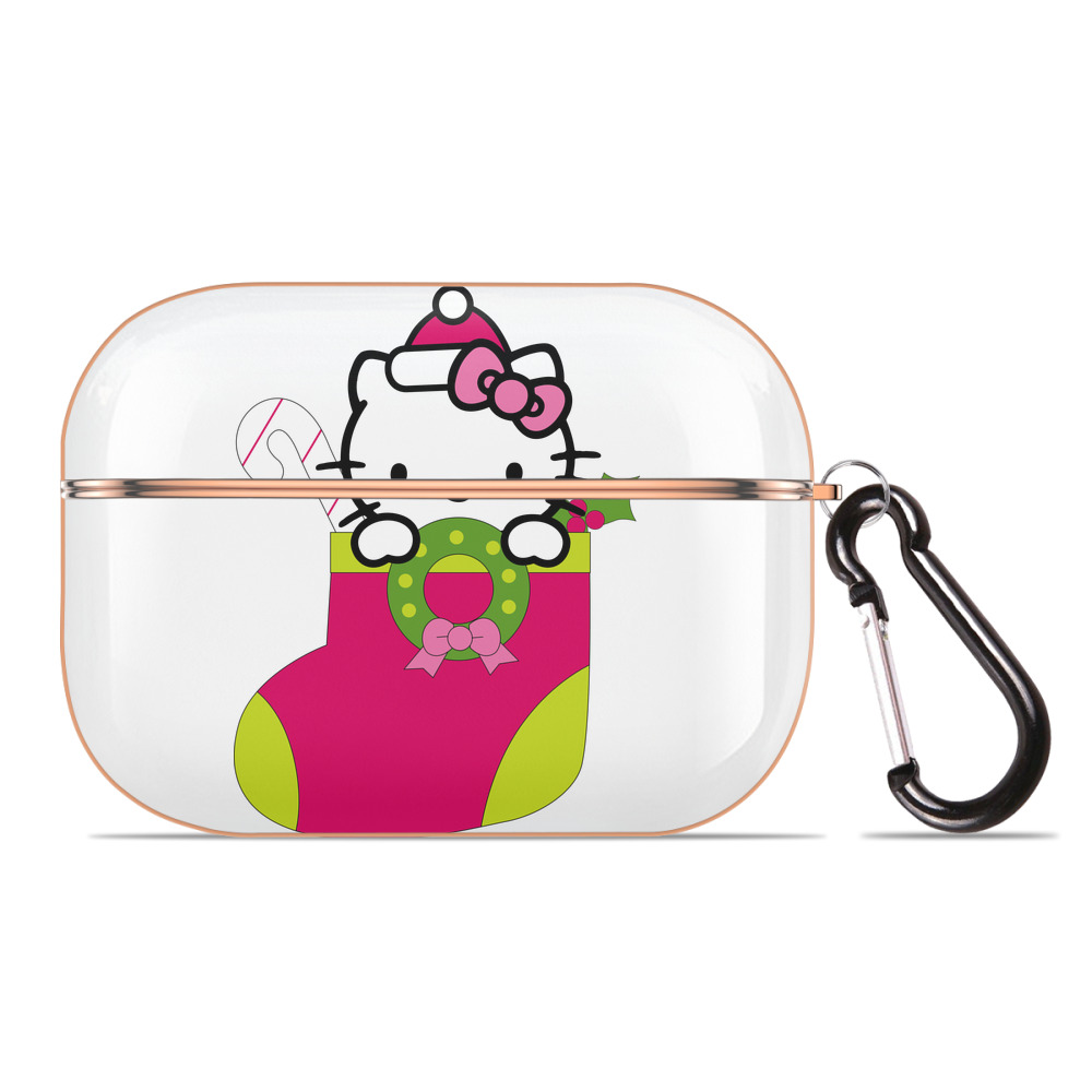 （画像用） Hello Kitty ハローキティ 【AirPods Pro用】ハードシェル保護ケース｜耐衝撃・防指紋・カラビナ付き商品仕様