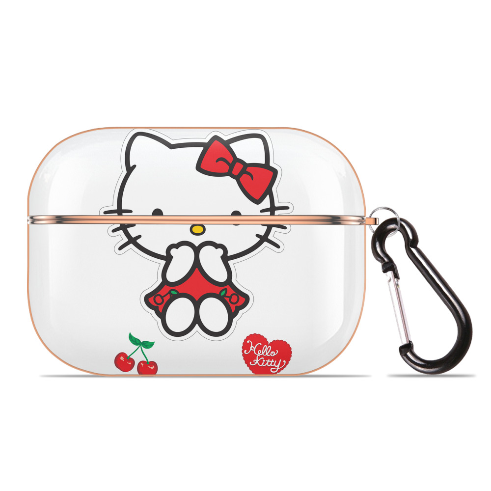 （画像用） Hello Kitty ハローキティ 【AirPods Pro用】ハードシェル保護ケース｜耐衝撃・防指紋・カラビナ付き商品仕様