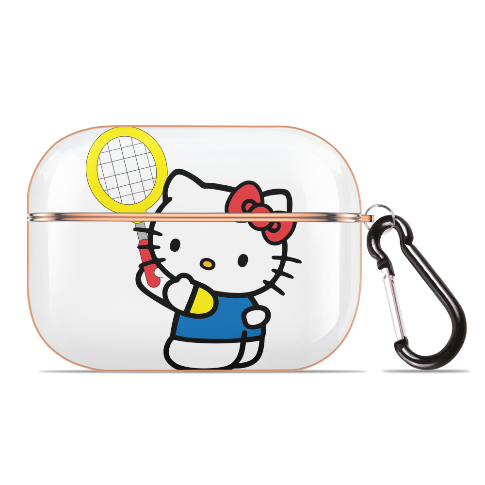（画像用） Hello Kitty ハローキティ 【AirPods Pro用】ハードシェル保護ケース｜耐衝撃・防指紋・カラビナ付き商品仕様