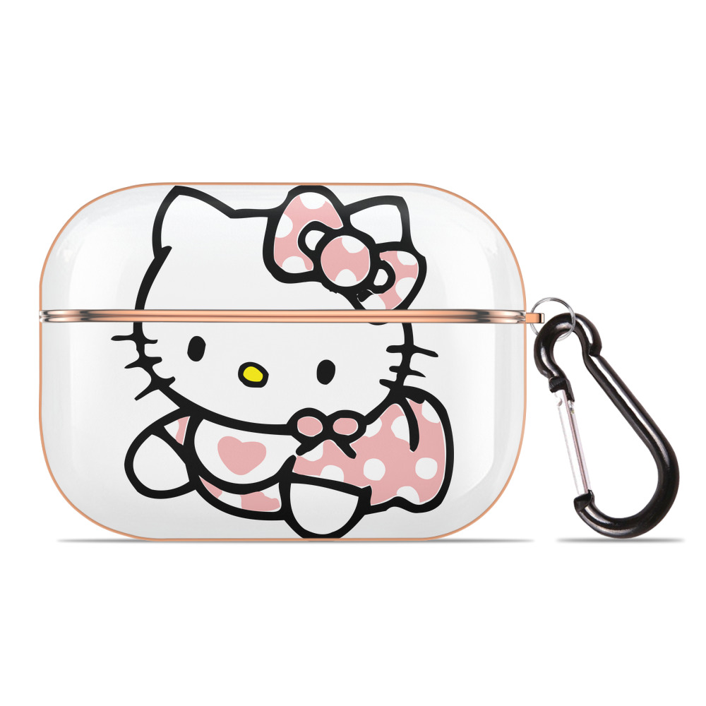 （画像用） Hello Kitty ハローキティ 【AirPods Pro用】ハードシェル保護ケース｜耐衝撃・防指紋・カラビナ付き商品仕様