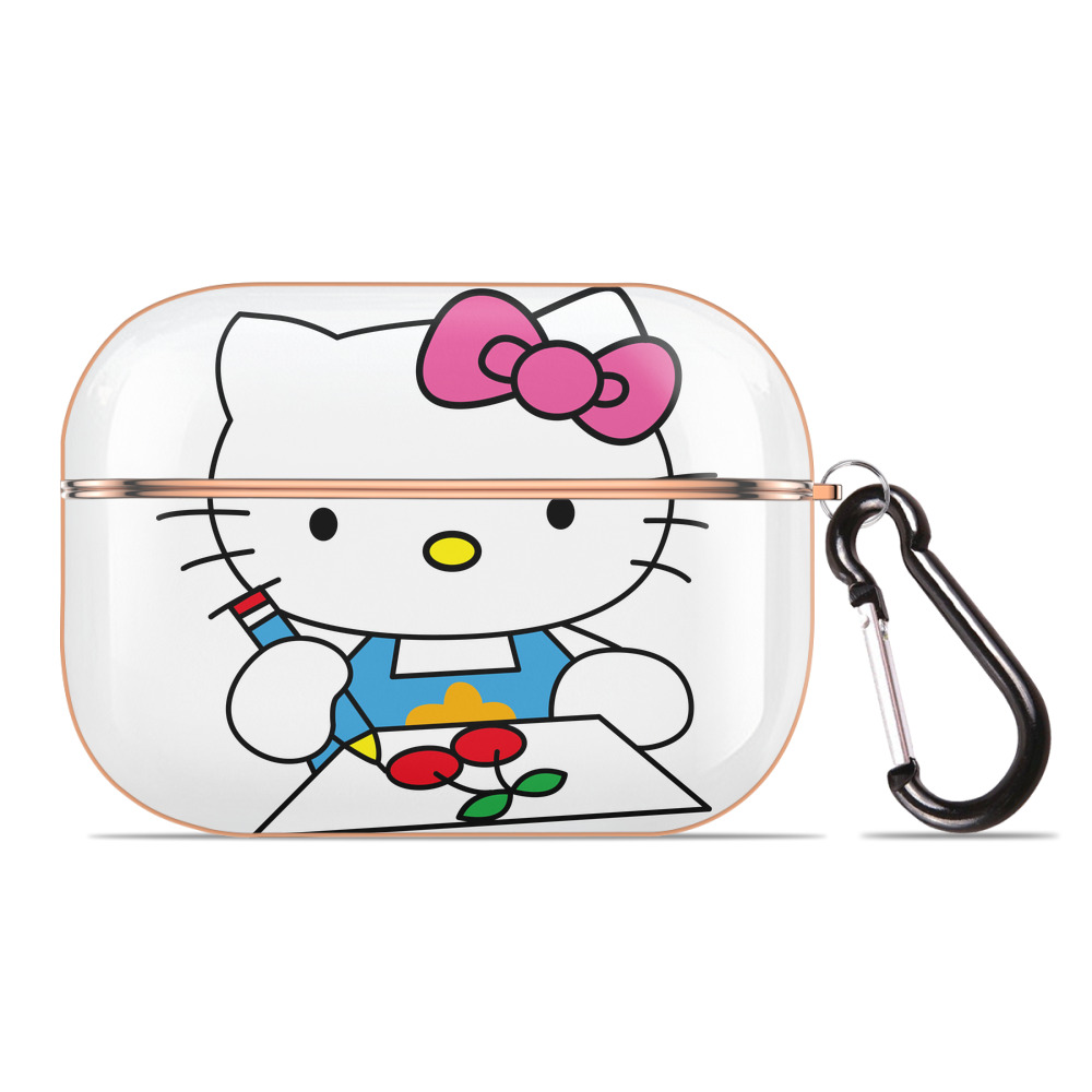 （画像用） Hello Kitty ハローキティ 【AirPods Pro用】ハードシェル保護ケース｜耐衝撃・防指紋・カラビナ付き商品仕様