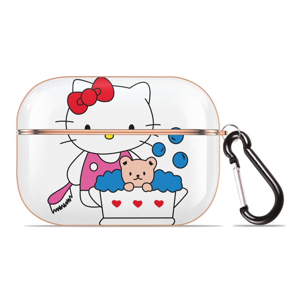 （画像用） Hello Kitty ハローキティ 【AirPods Pro用】ハードシェル保護ケース｜耐衝撃・防指紋・カラビナ付き商品仕様