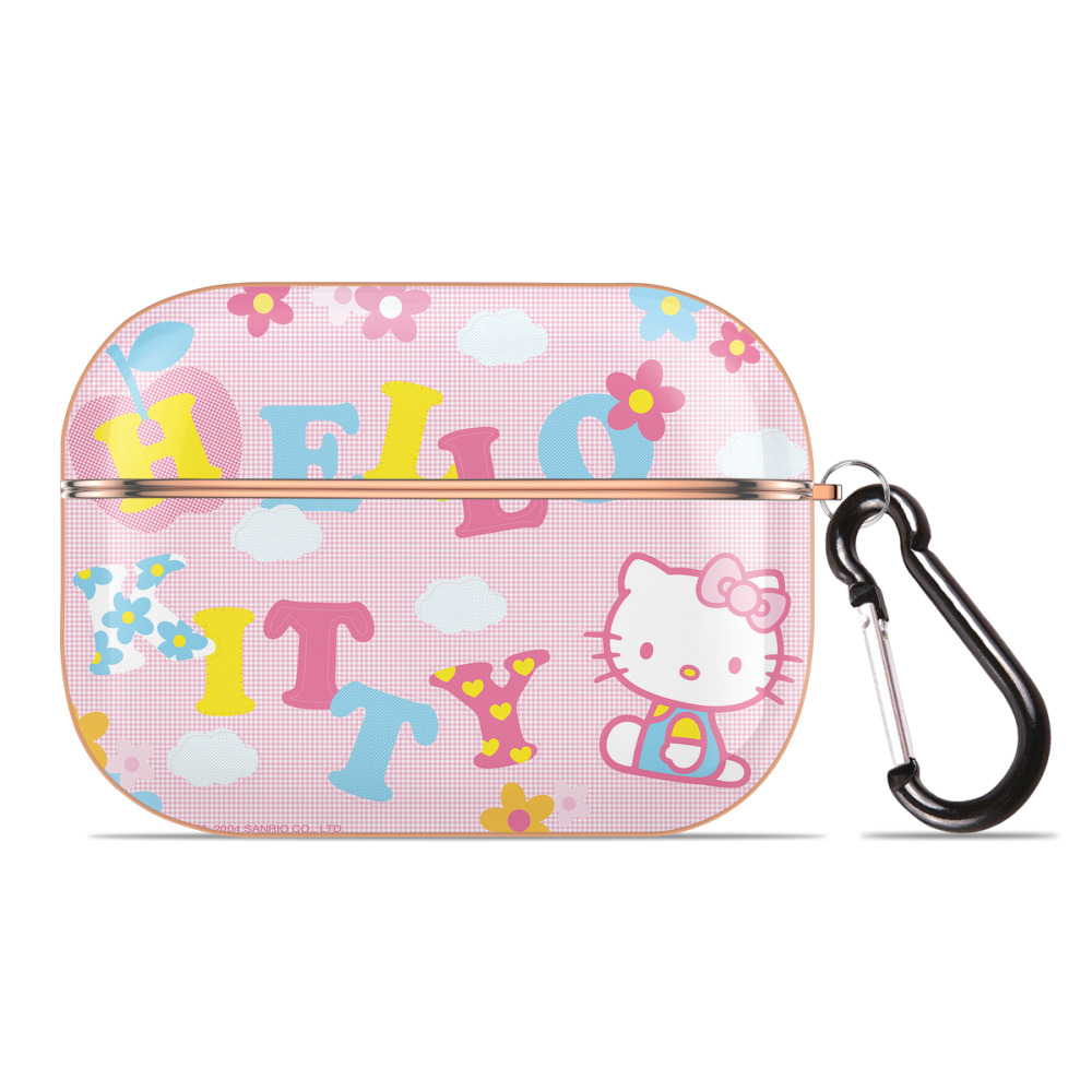 （画像用） Hello Kitty ハローキティ 【AirPods Pro用】ハードシェル保護ケース｜耐衝撃・防指紋・カラビナ付き商品仕様
