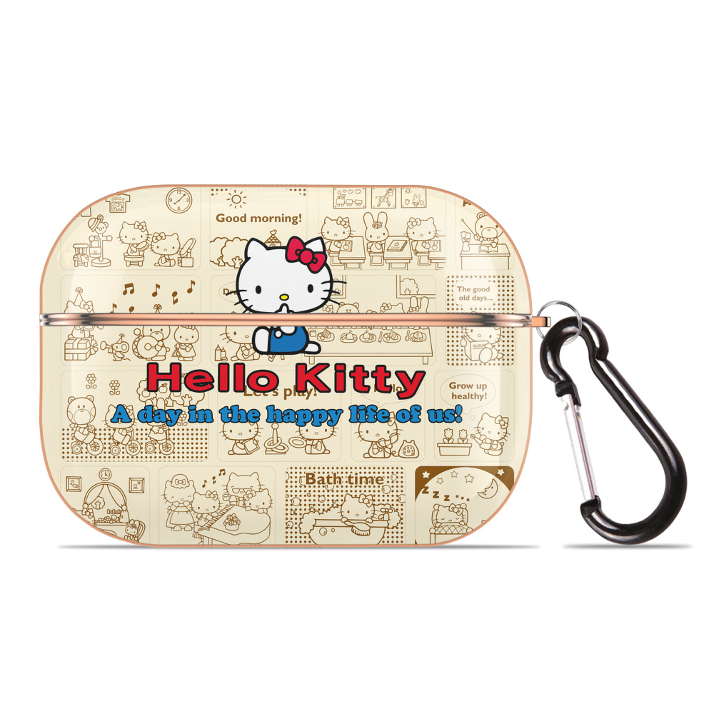 （画像用） Hello Kitty ハローキティ 【AirPods Pro用】ハードシェル保護ケース｜耐衝撃・防指紋・カラビナ付き商品仕様