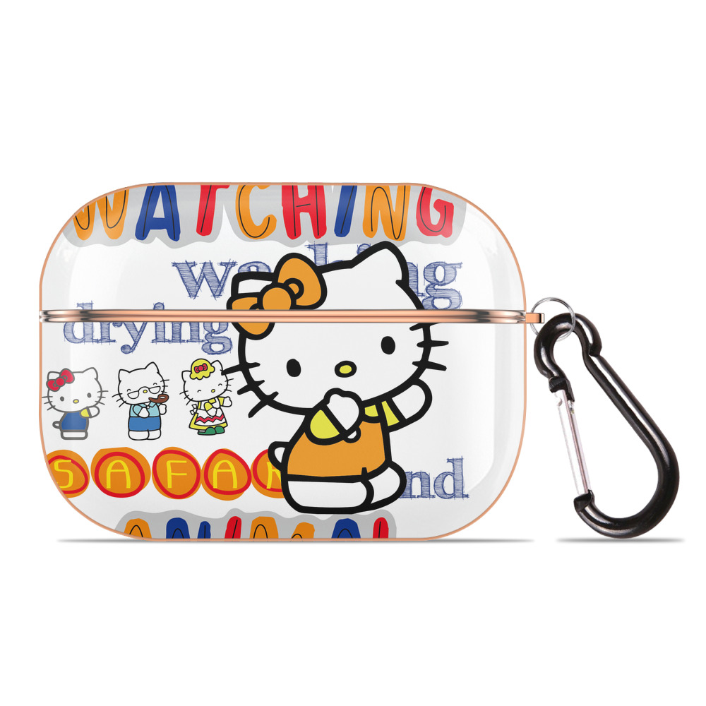 （画像用） Hello Kitty ハローキティ 【AirPods Pro用】ハードシェル保護ケース｜耐衝撃・防指紋・カラビナ付き商品仕様