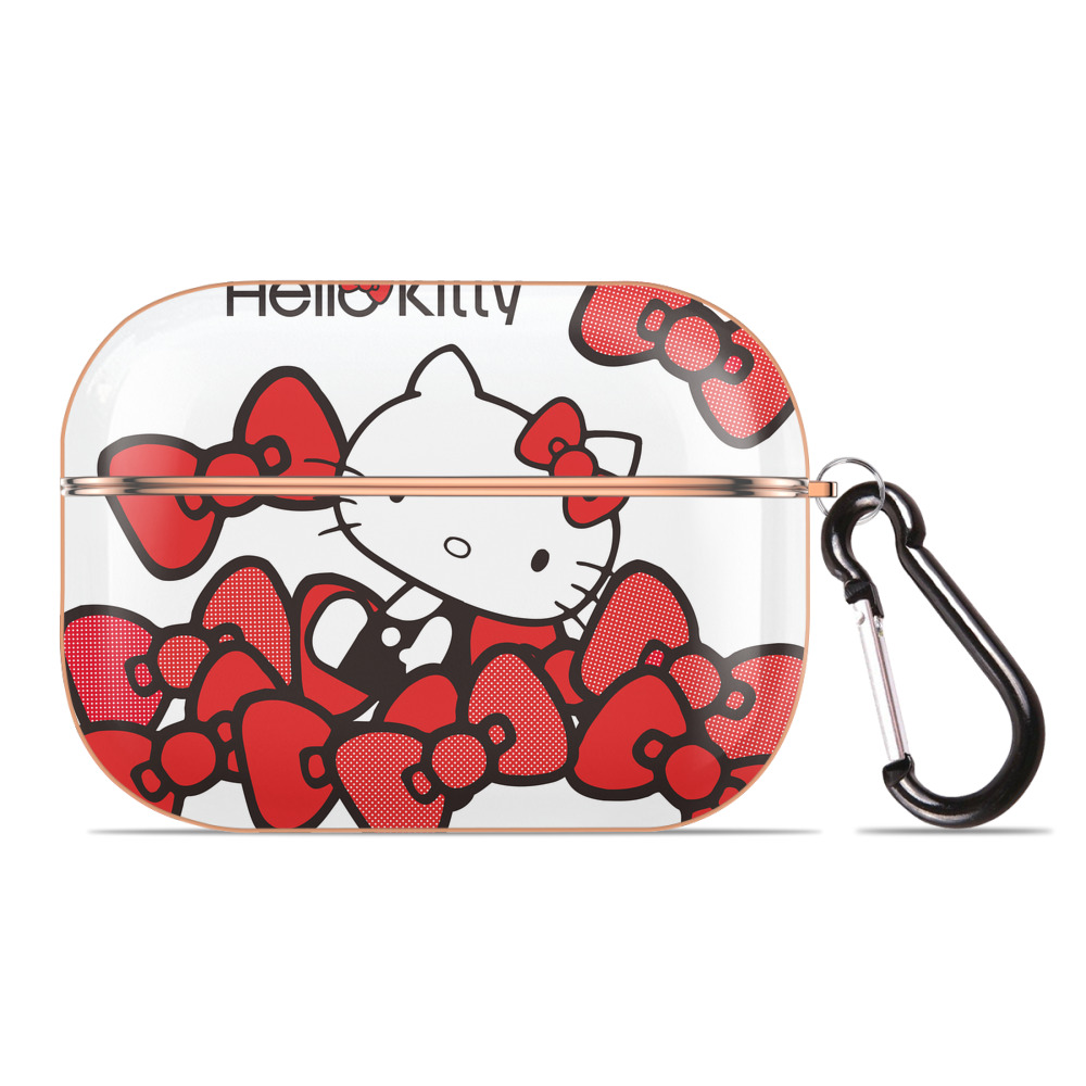（画像用） Hello Kitty ハローキティ 【AirPods Pro用】ハードシェル保護ケース｜耐衝撃・防指紋・カラビナ付き商品仕様