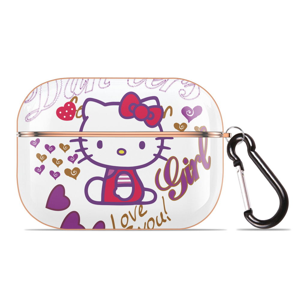 （画像用） Hello Kitty ハローキティ 【AirPods Pro用】ハードシェル保護ケース｜耐衝撃・防指紋・カラビナ付き商品仕様