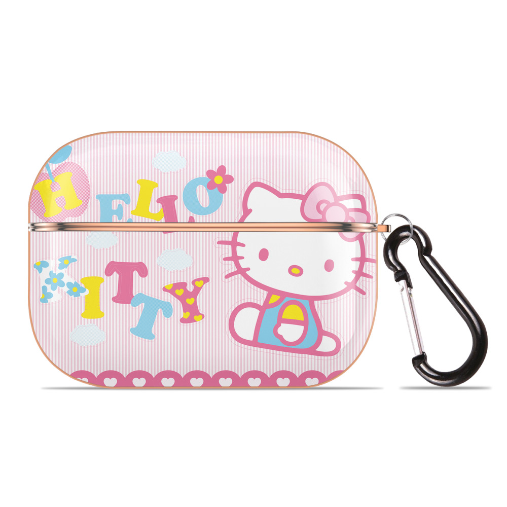 （画像用） Hello Kitty ハローキティ 【AirPods Pro用】ハードシェル保護ケース｜耐衝撃・防指紋・カラビナ付き商品仕様