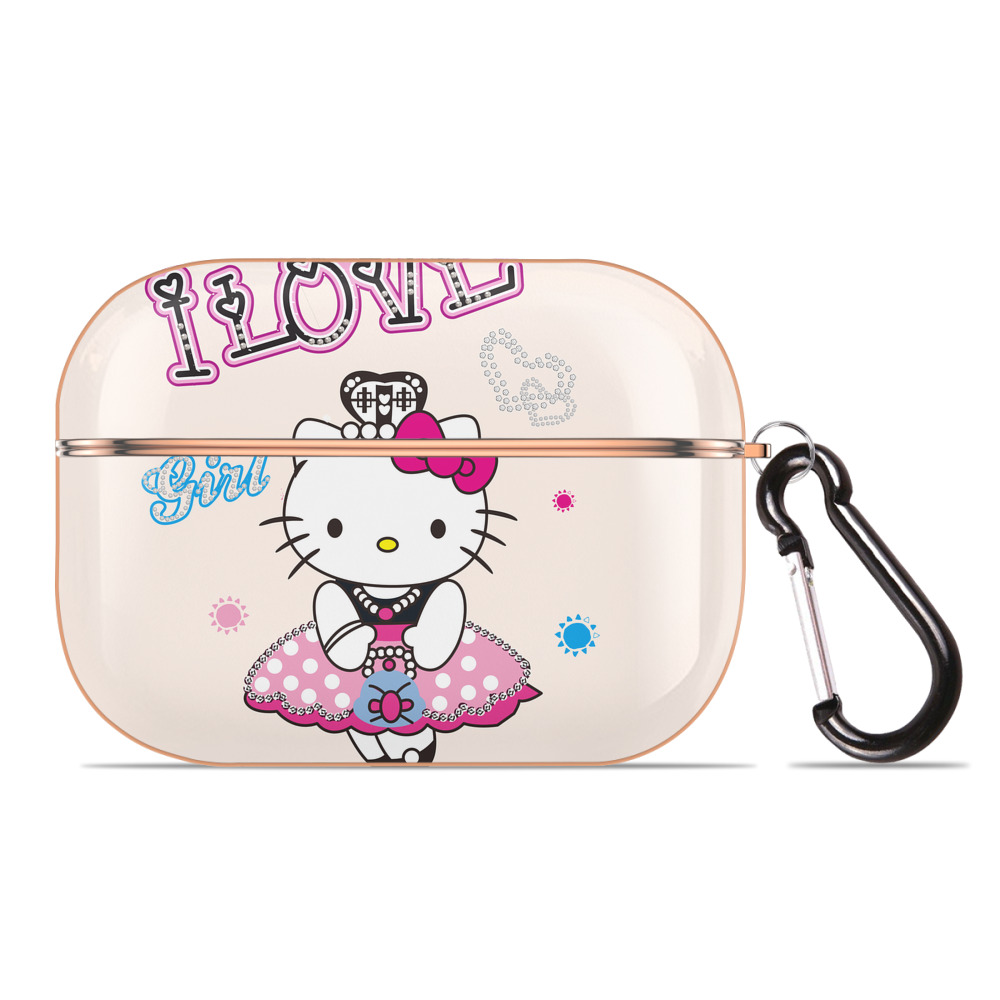 （画像用） Hello Kitty ハローキティ 【AirPods Pro用】ハードシェル保護ケース｜耐衝撃・防指紋・カラビナ付き商品仕様