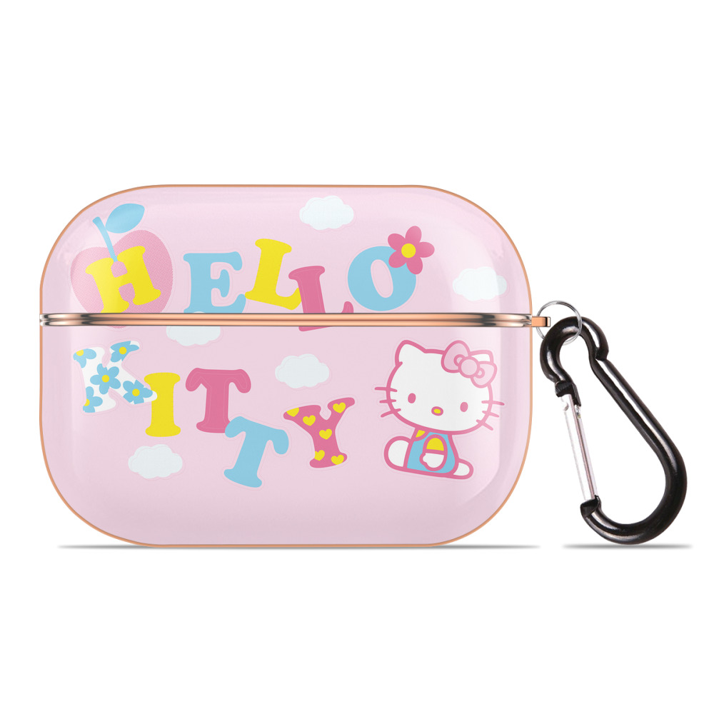 （画像用） Hello Kitty ハローキティ 【AirPods Pro用】ハードシェル保護ケース｜耐衝撃・防指紋・カラビナ付き商品仕様