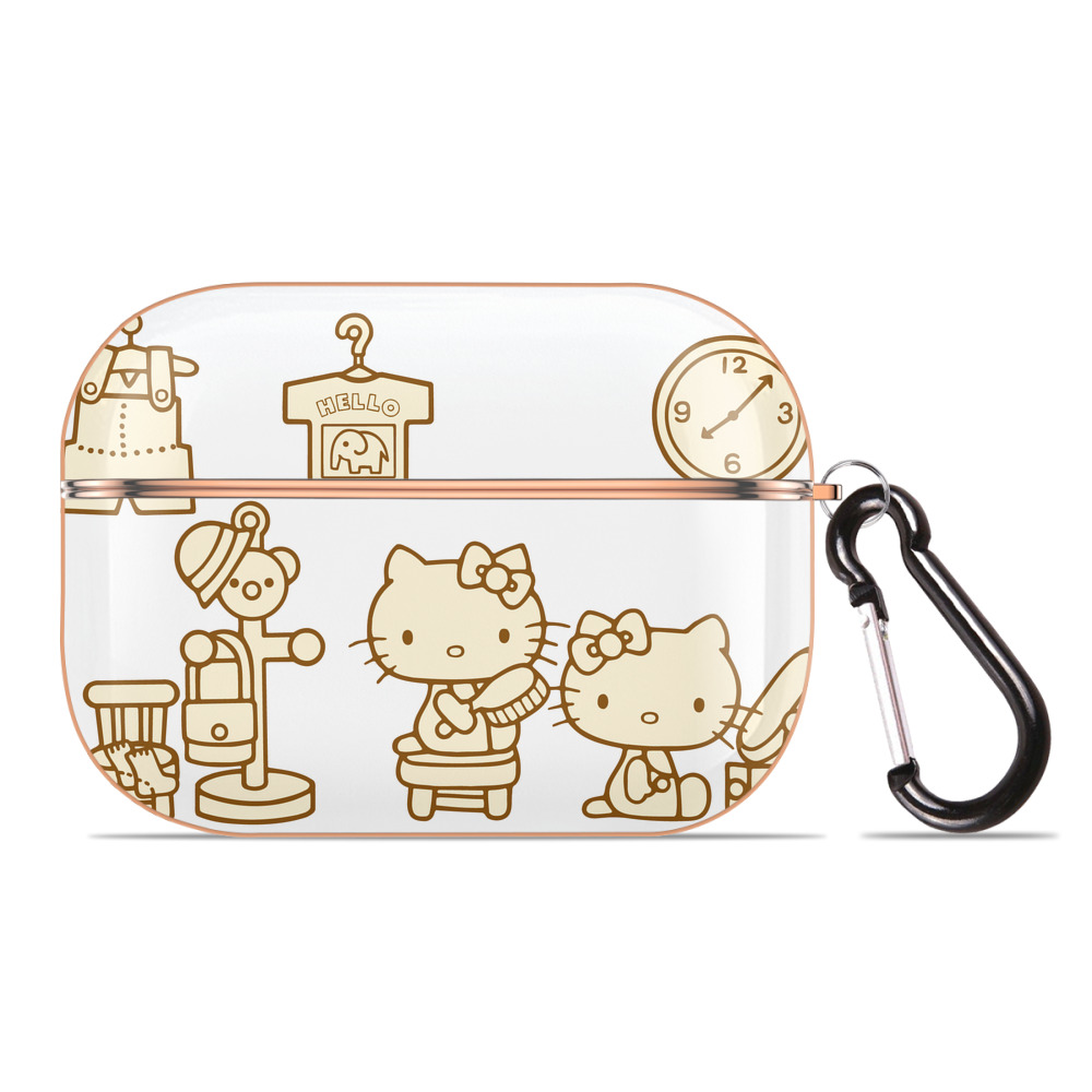 （画像用） Hello Kitty ハローキティ 【AirPods Pro用】ハードシェル保護ケース｜耐衝撃・防指紋・カラビナ付き商品仕様