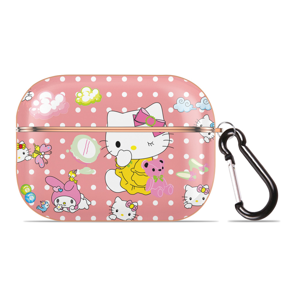（画像用） Hello Kitty ハローキティ 【AirPods Pro用】ハードシェル保護ケース｜耐衝撃・防指紋・カラビナ付き商品仕様