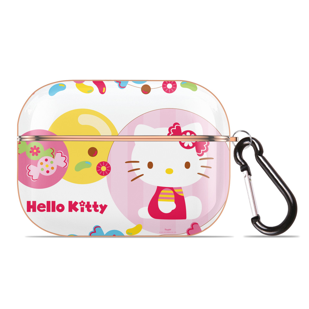（画像用） Hello Kitty ハローキティ 【AirPods Pro用】ハードシェル保護ケース｜耐衝撃・防指紋・カラビナ付き商品仕様