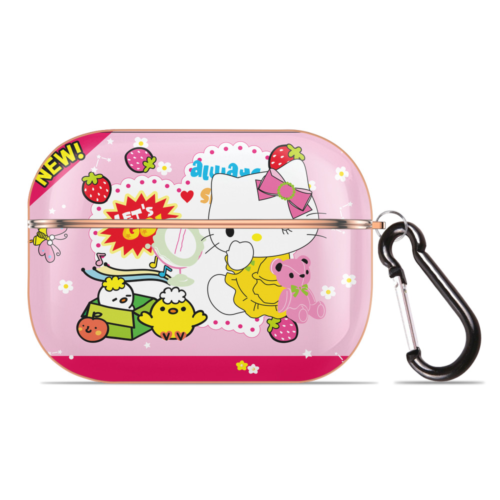 （画像用） Hello Kitty ハローキティ 【AirPods Pro用】ハードシェル保護ケース｜耐衝撃・防指紋・カラビナ付き商品仕様