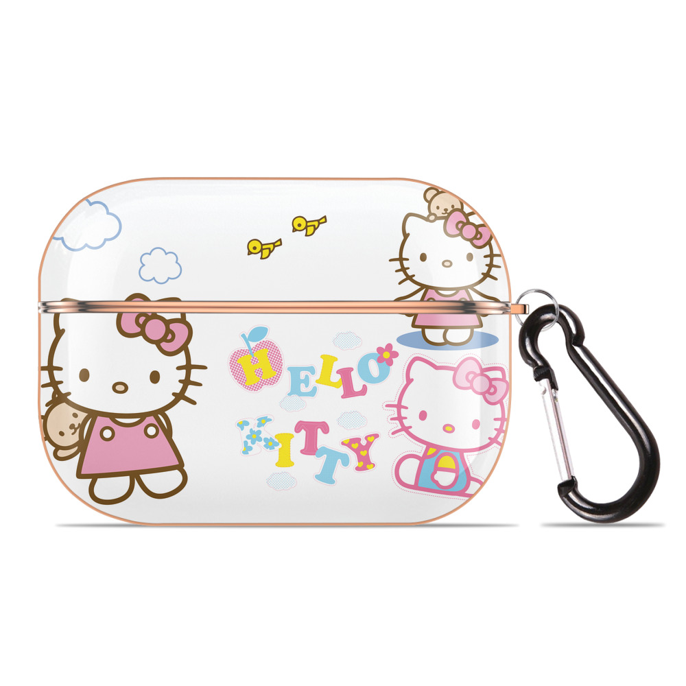 （画像用） Hello Kitty ハローキティ 【AirPods Pro用】ハードシェル保護ケース｜耐衝撃・防指紋・カラビナ付き商品仕様