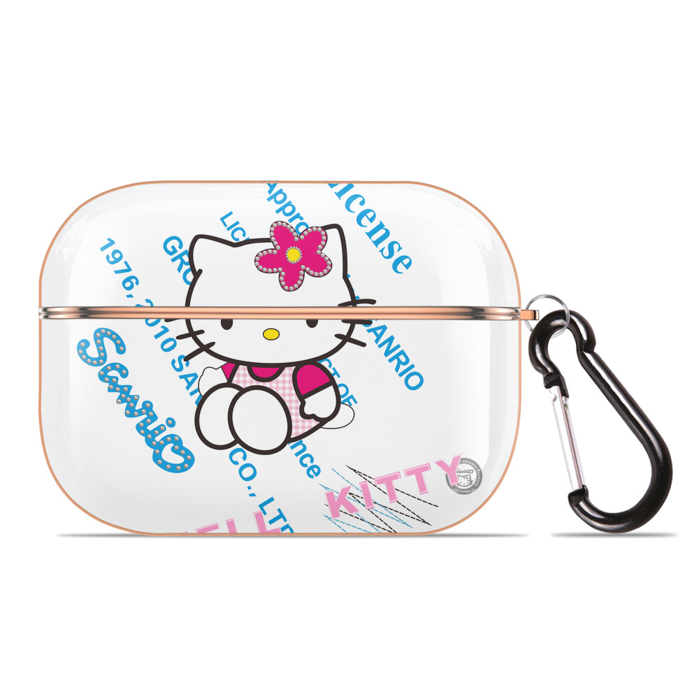 （画像用） Hello Kitty ハローキティ 【AirPods Pro用】ハードシェル保護ケース｜耐衝撃・防指紋・カラビナ付き商品仕様