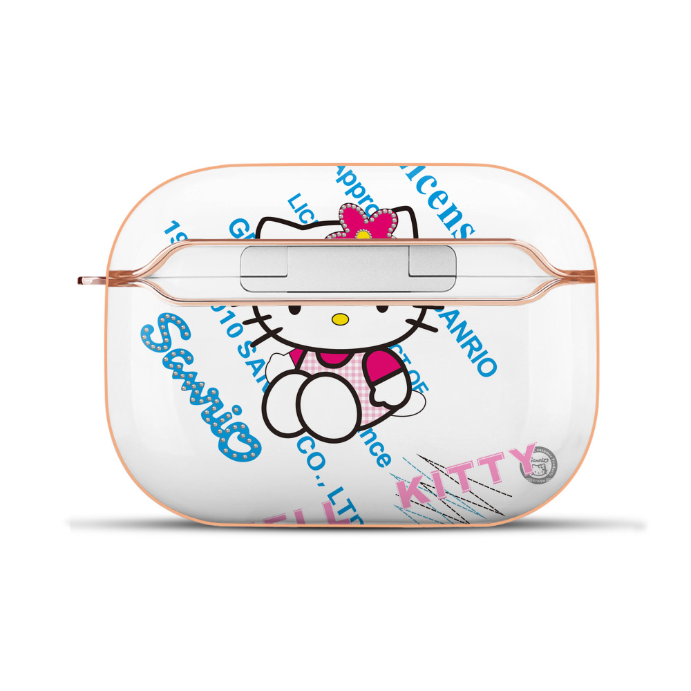 （画像用） Hello Kitty ハローキティ 【AirPods Pro用】ハードシェル保護ケース｜耐衝撃・防指紋・カラビナ付き商品仕様