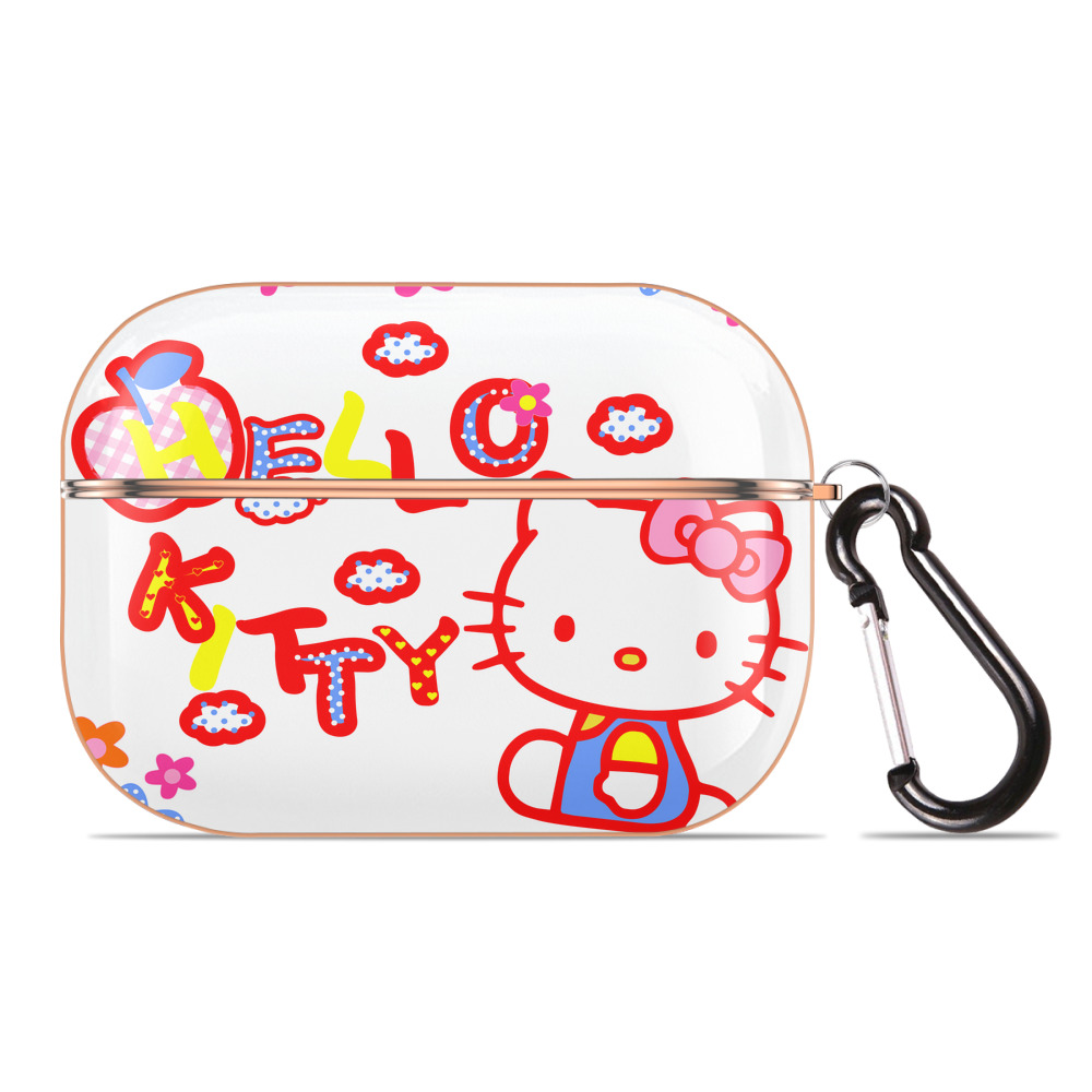 （画像用） Hello Kitty ハローキティ 【AirPods Pro用】ハードシェル保護ケース｜耐衝撃・防指紋・カラビナ付き商品仕様
