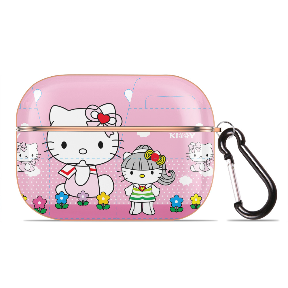 （画像用） Hello Kitty ハローキティ 【AirPods Pro用】ハードシェル保護ケース｜耐衝撃・防指紋・カラビナ付き商品仕様