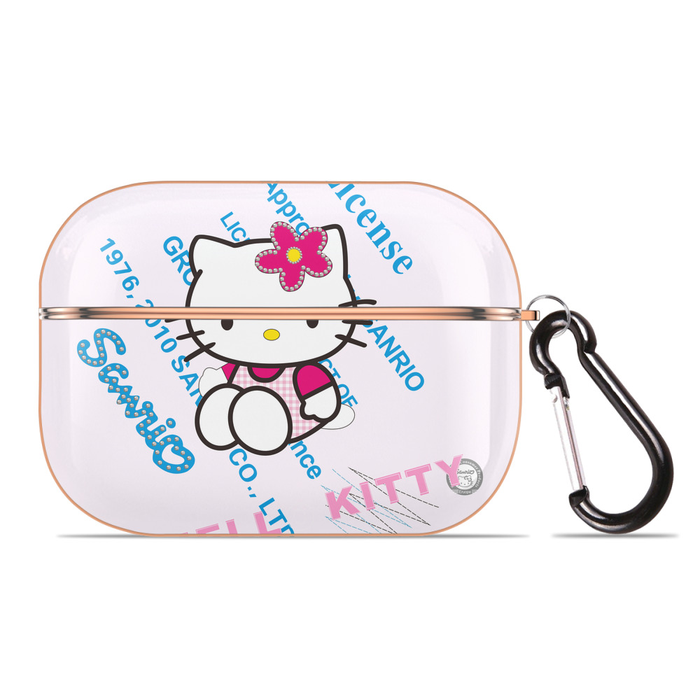 （画像用） Hello Kitty ハローキティ 【AirPods Pro用】ハードシェル保護ケース｜耐衝撃・防指紋・カラビナ付き商品仕様