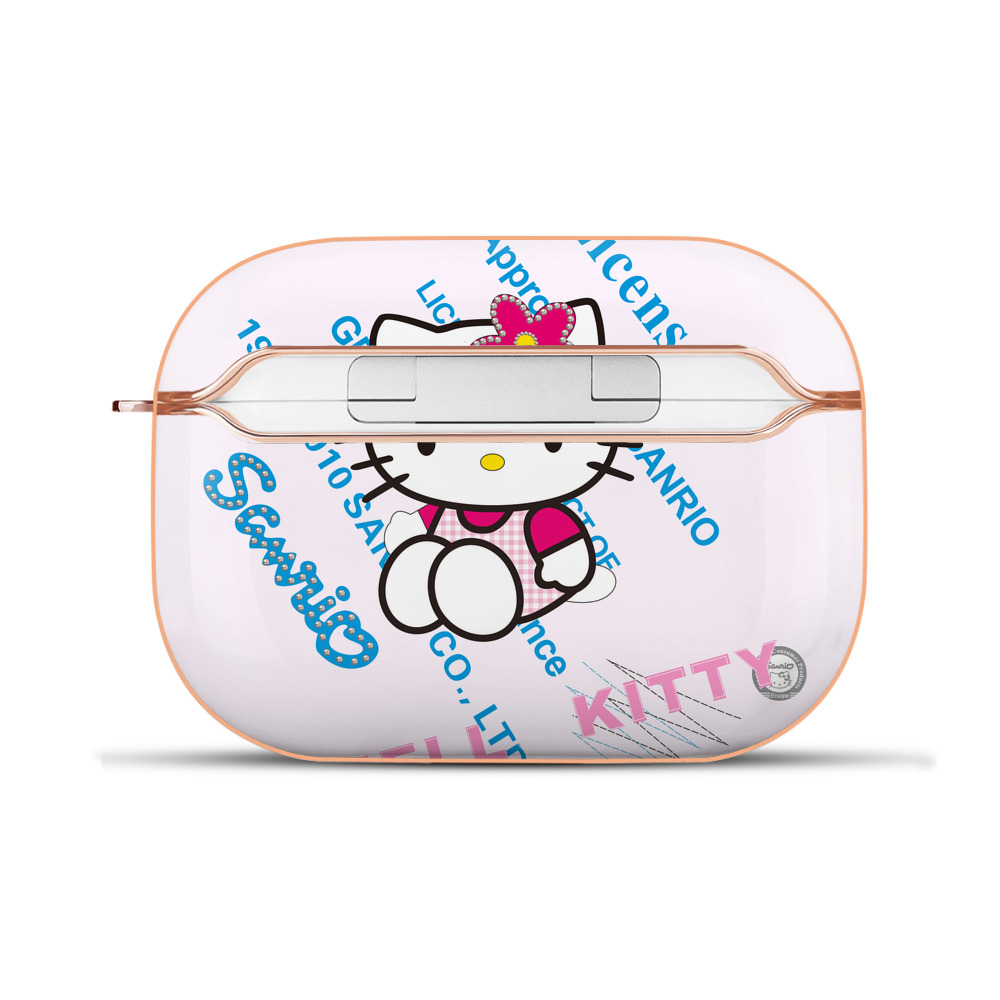 （画像用） Hello Kitty ハローキティ 【AirPods Pro用】ハードシェル保護ケース｜耐衝撃・防指紋・カラビナ付き商品仕様