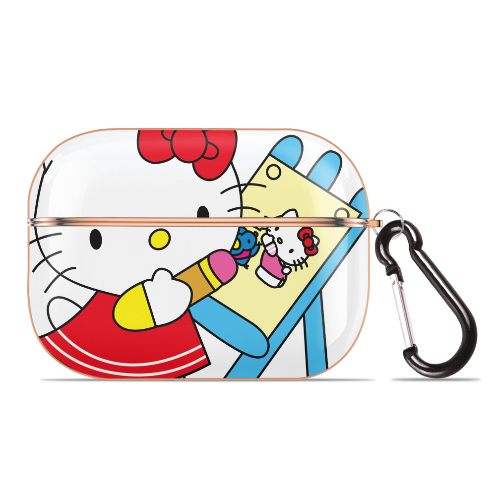 （画像用） Hello Kitty ハローキティ 【AirPods Pro用】ハードシェル保護ケース｜耐衝撃・防指紋・カラビナ付き商品仕様