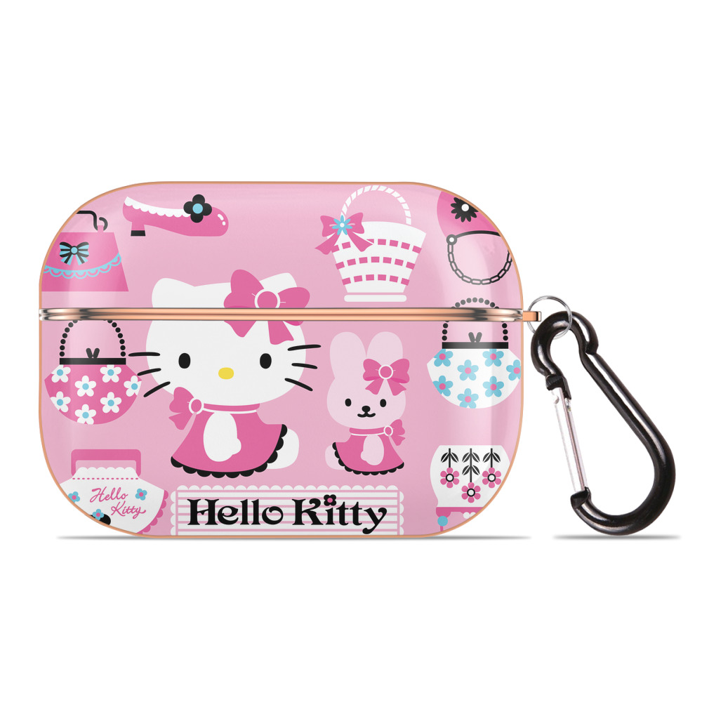 （画像用） Hello Kitty ハローキティ 【AirPods Pro用】ハードシェル保護ケース｜耐衝撃・防指紋・カラビナ付き商品仕様