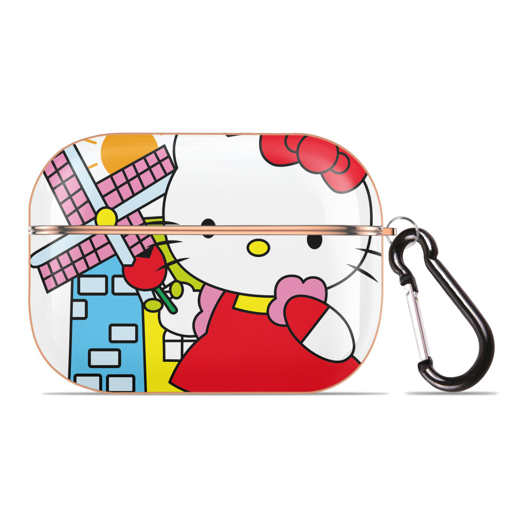 （画像用） Hello Kitty ハローキティ 【AirPods Pro用】ハードシェル保護ケース｜耐衝撃・防指紋・カラビナ付き商品仕様
