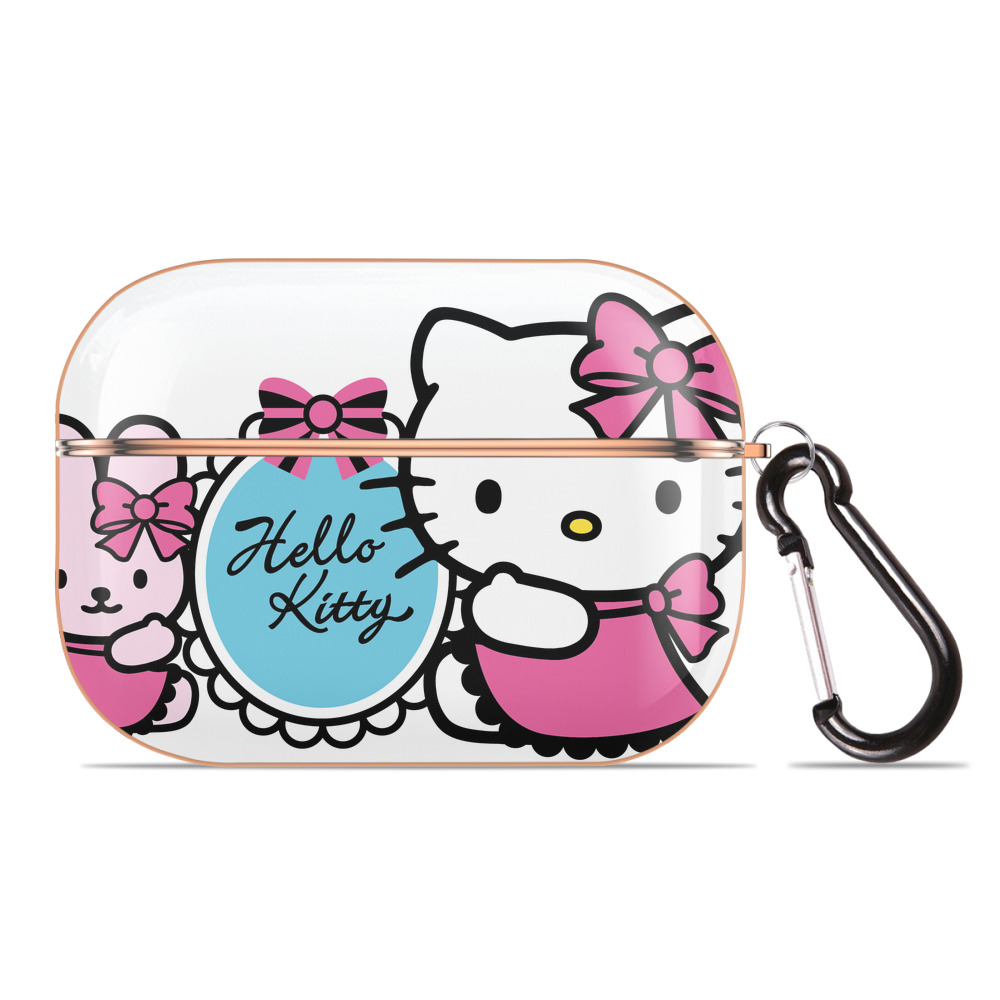 （画像用） Hello Kitty ハローキティ 【AirPods Pro用】ハードシェル保護ケース｜耐衝撃・防指紋・カラビナ付き商品仕様