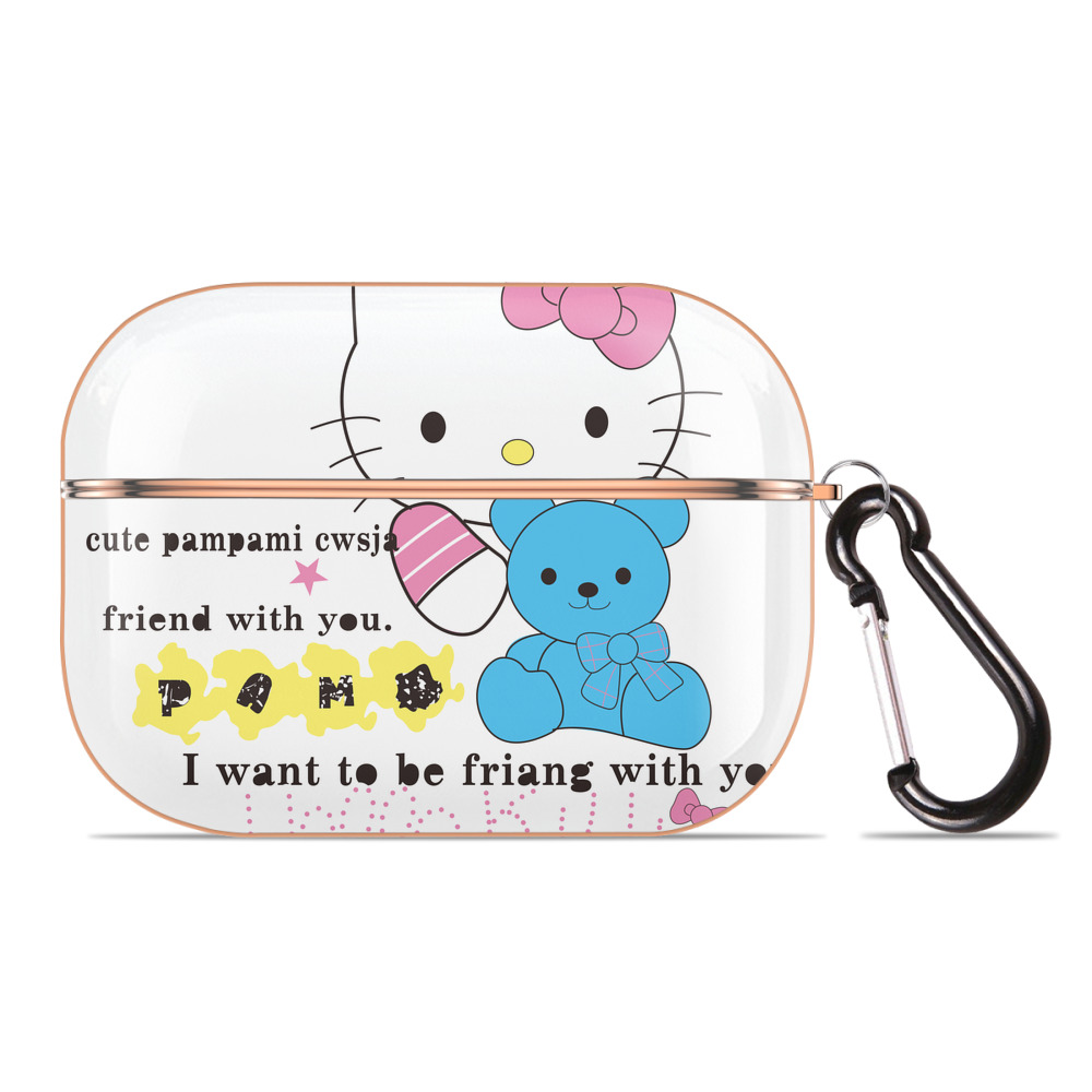 （画像用） Hello Kitty ハローキティ 【AirPods Pro用】ハードシェル保護ケース｜耐衝撃・防指紋・カラビナ付き商品仕様